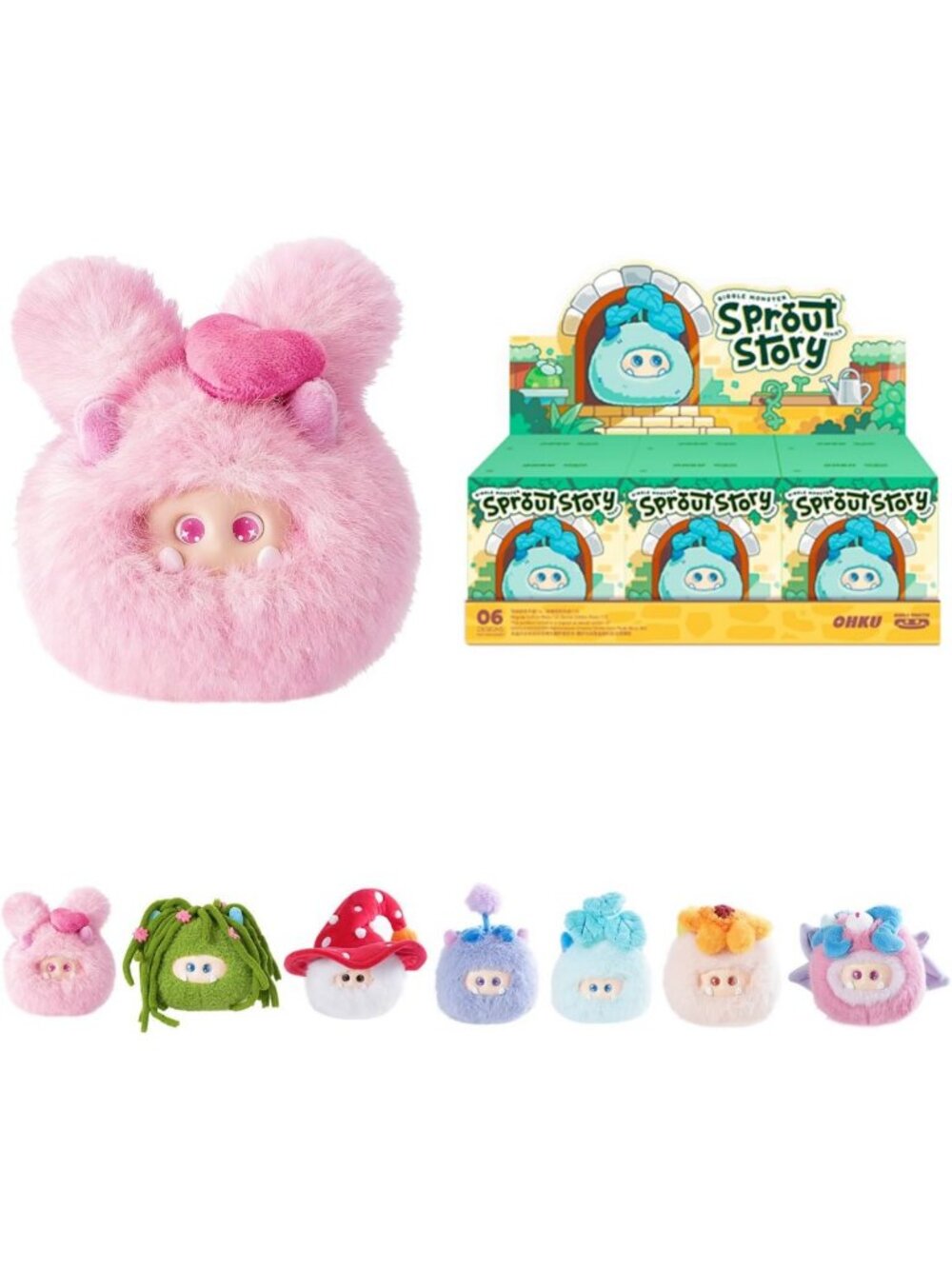 Collectible Plush Action Figures - Giggle Monster Sprout Story Series Decor Gift